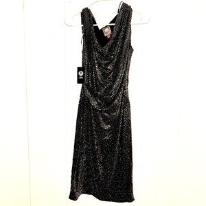 Metallic Sequin Evening Dress